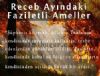 Receb-i erif Aynda ki Faziletli Ameller